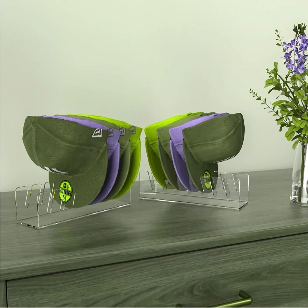NEW! 2-Pack Acrylic Hat Stand No Install Acrylic Hat Holder